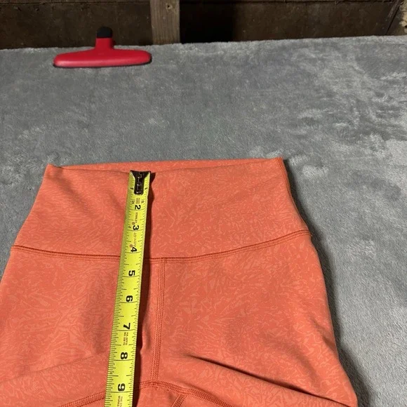 Lululemon  SZ 4 ‎ Wunder Train High Rise Tight Coral Orange Printed Everlux - Picture 8 of 9